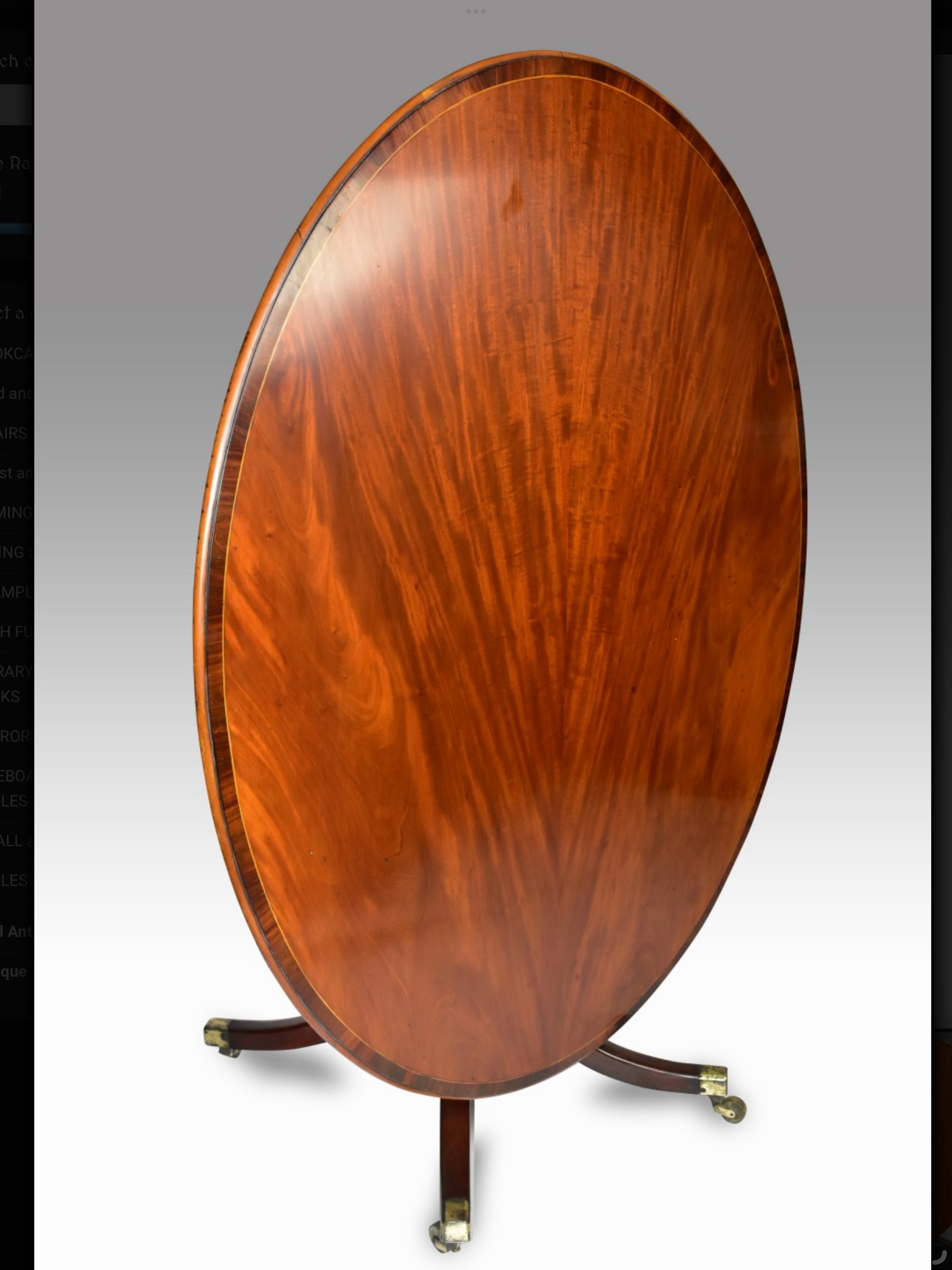 a george iii mahogany inlaid oval breakfast table