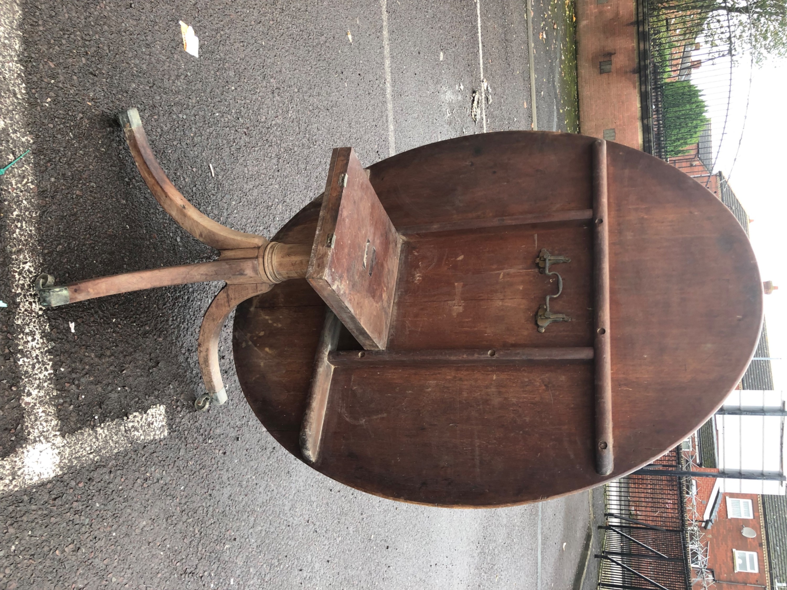 restoration of a george iii oval mahogany inlaid breakfast table