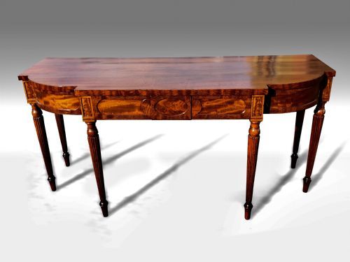 a wonderful george iii mahogany breakfront serving table in the manner of gillows
