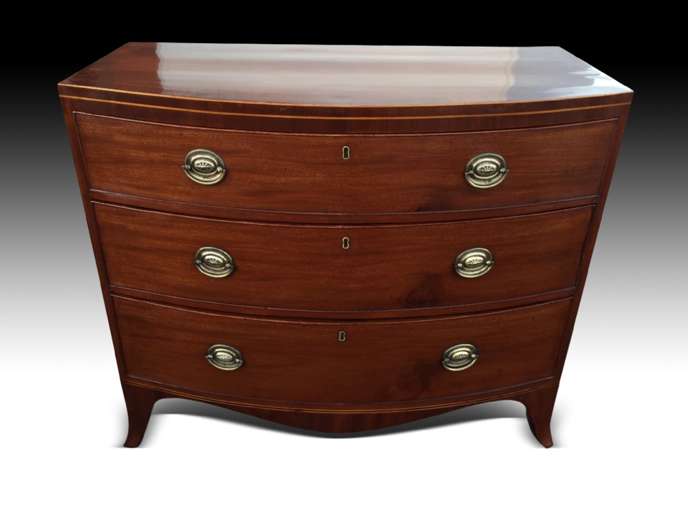george iii mahogany bowfront chest of drawers