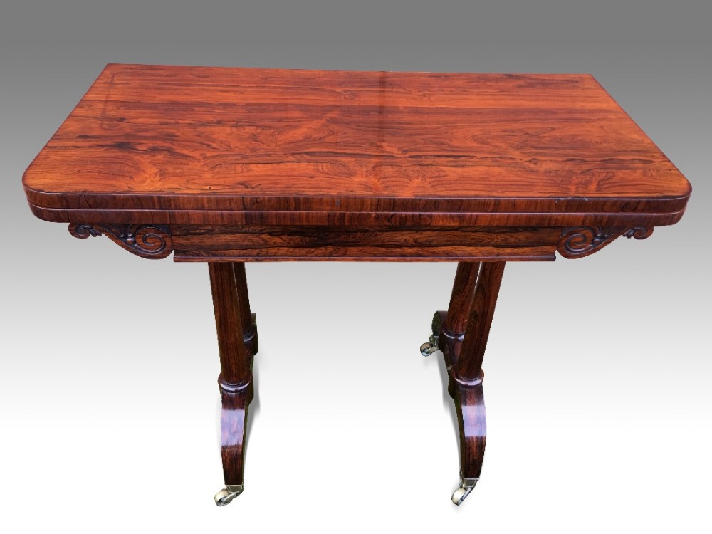 a fine regency rosewood card or games table