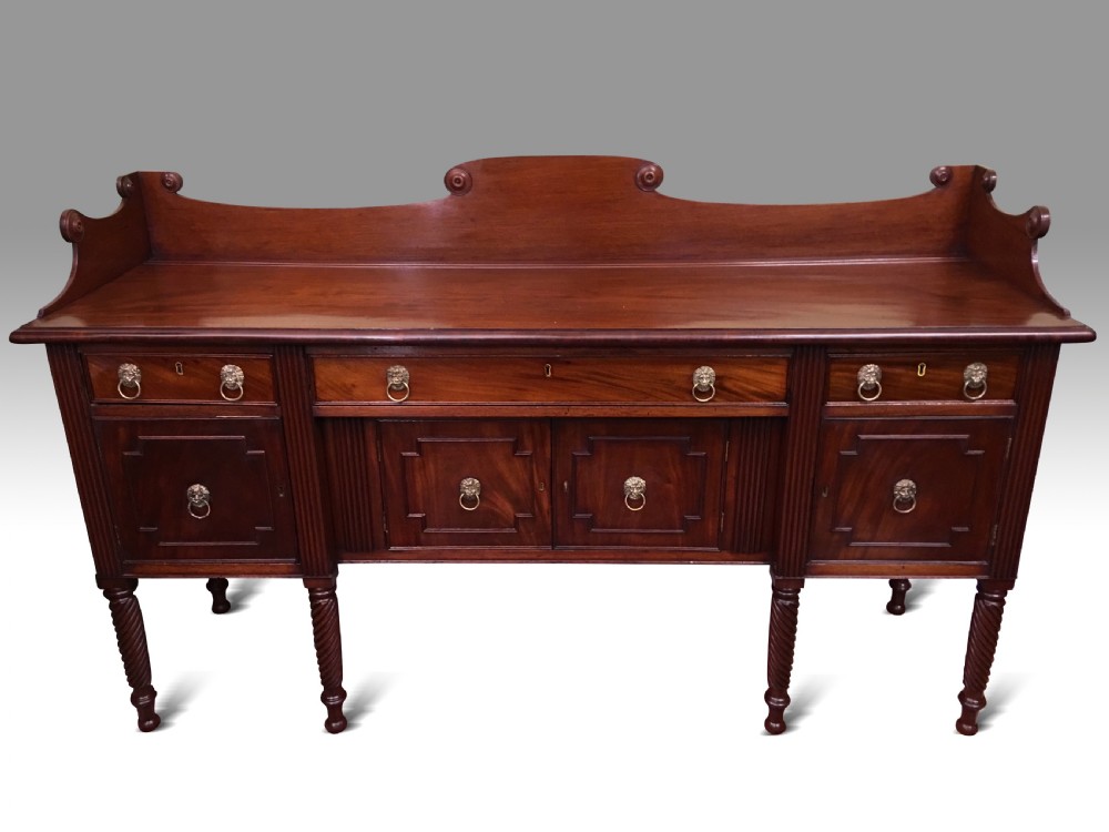 a very fine irish regency mahogany sideboard