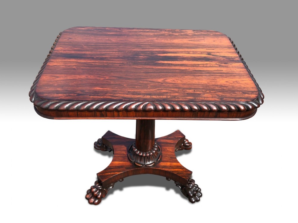 a superb regency rosewood occasional table in the manner of gillows
