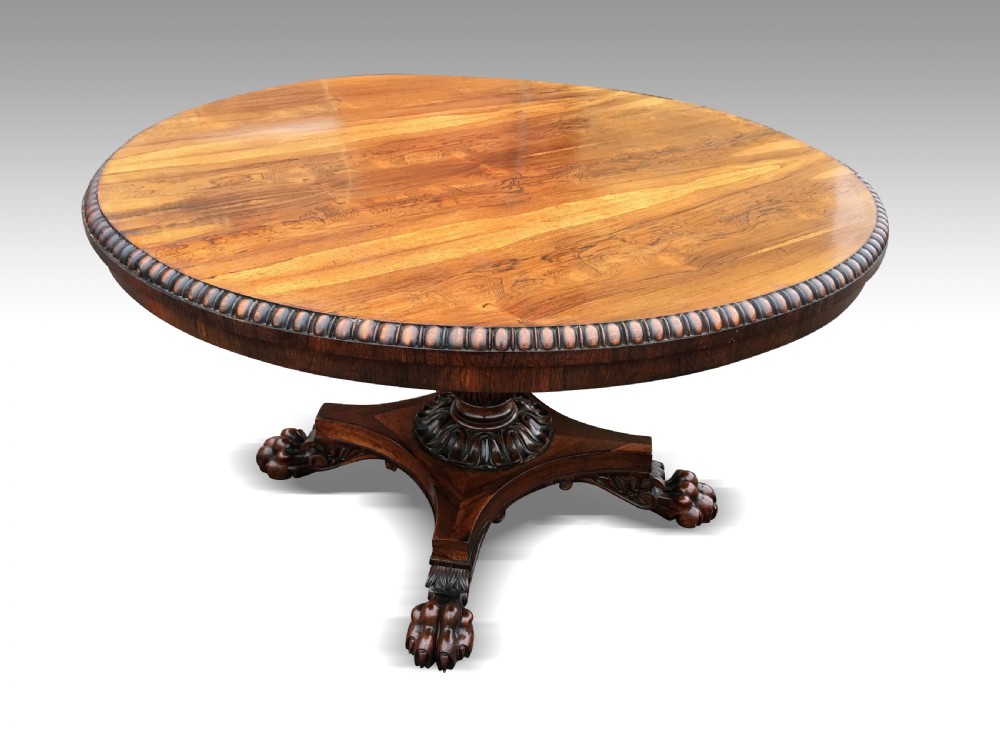 an exquisite regency rosewood centre table in the manner off trotters edindurgh