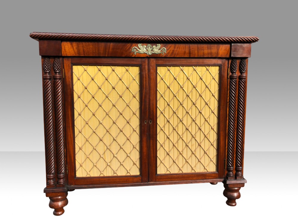 a fine regency irish probably cork mahogany side cabinet