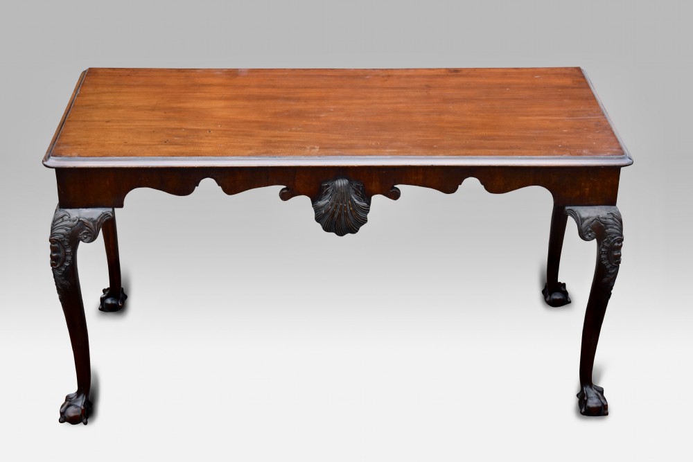 an irish mid 18th century mahogany side table