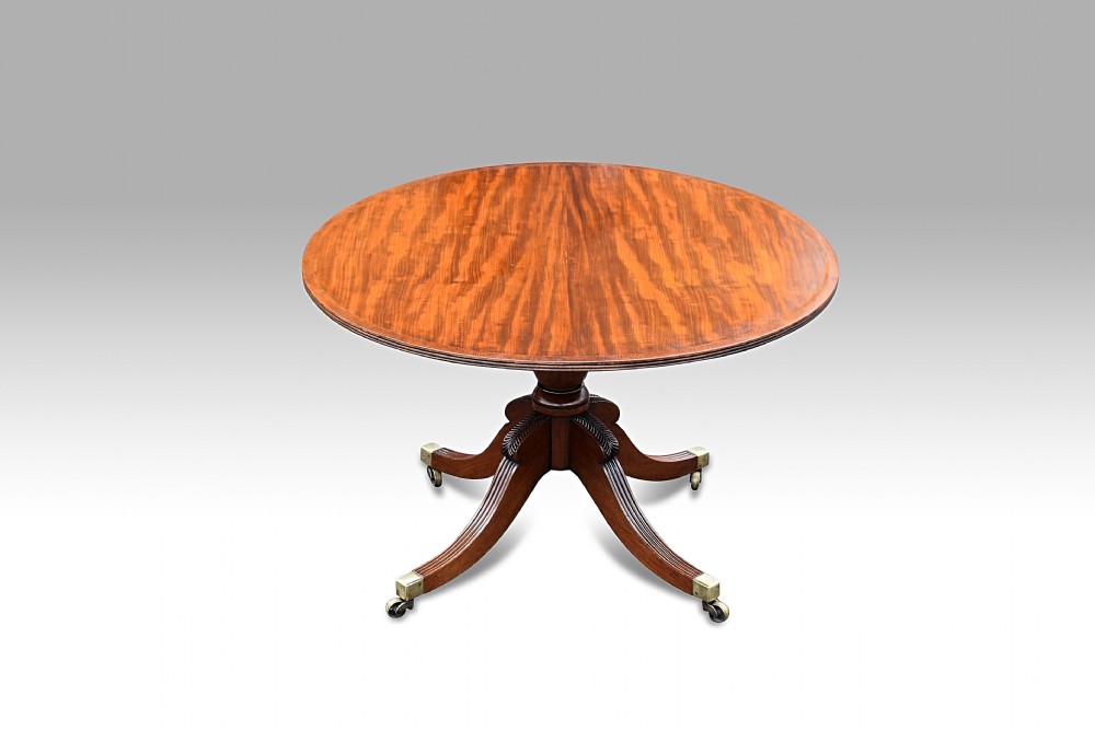 regency mahogany lacewood banded centre table in the manner of william trotter of edinburgh
