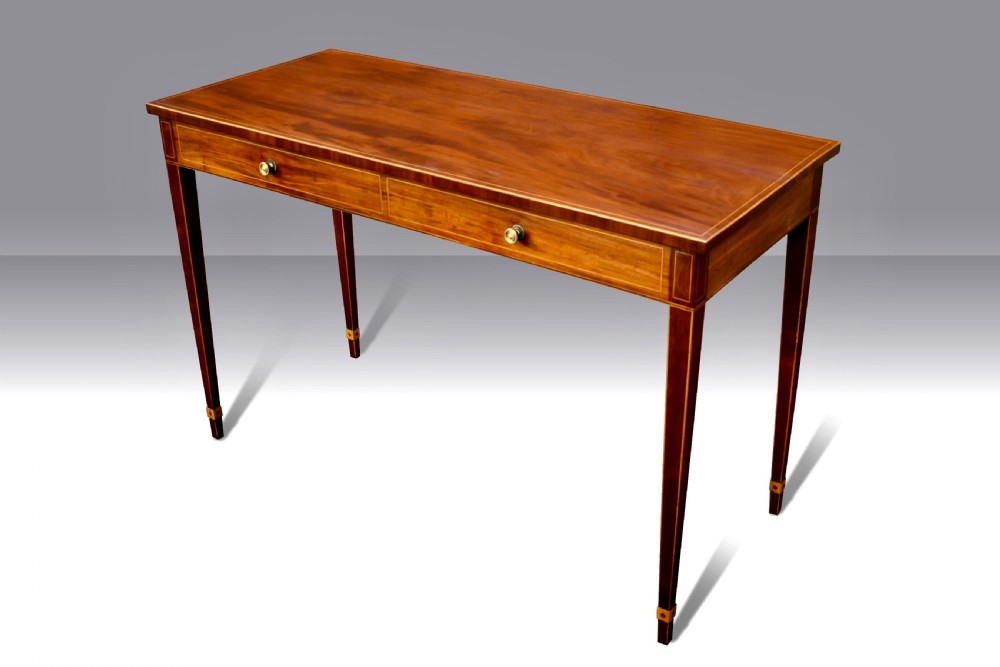 a george iii irish mahogany inlaid console table