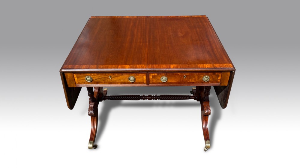 a fine irish regency mahogany sofa table