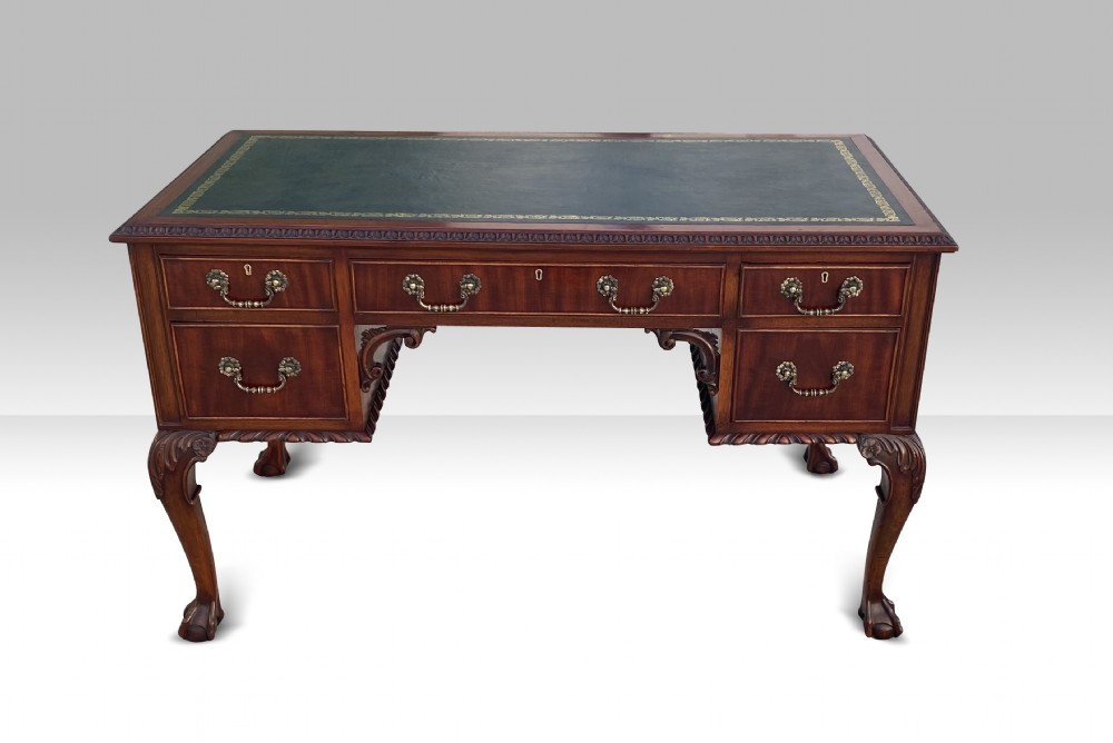 an edwardian mahogany kneehole desk