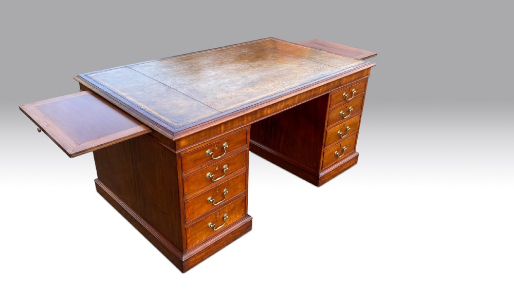 a wonderful quality mid 19th c mahogany partners desk