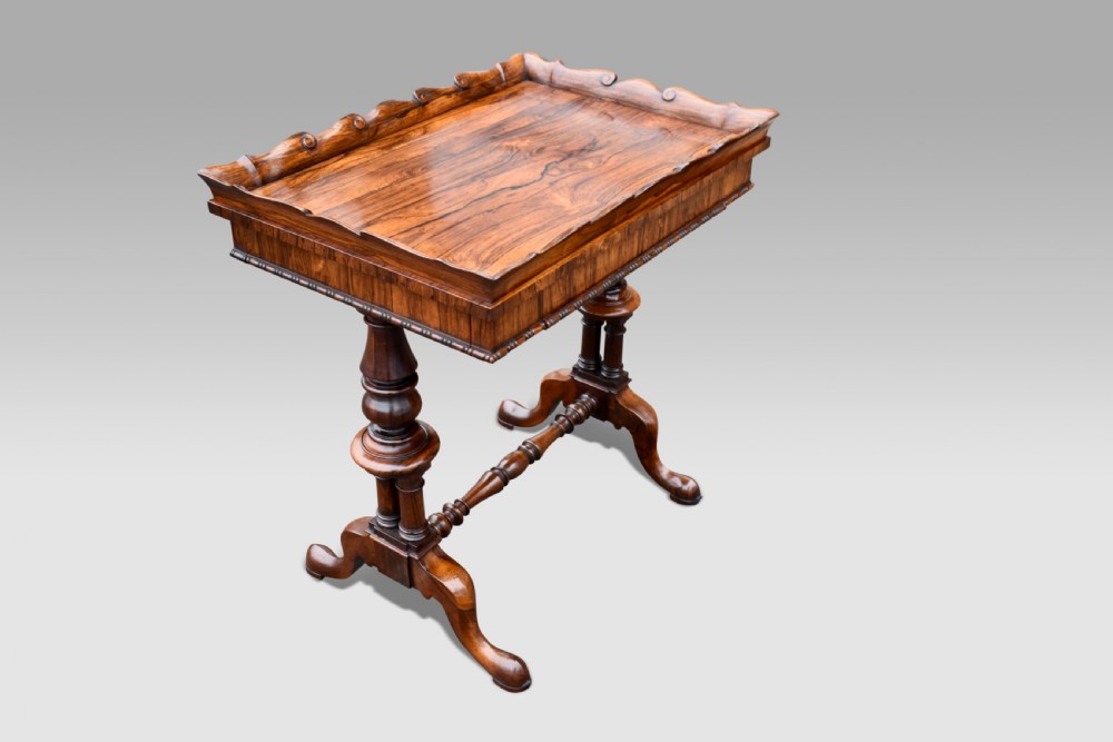 a superb quality early 19th century regency gillows rosewood work table