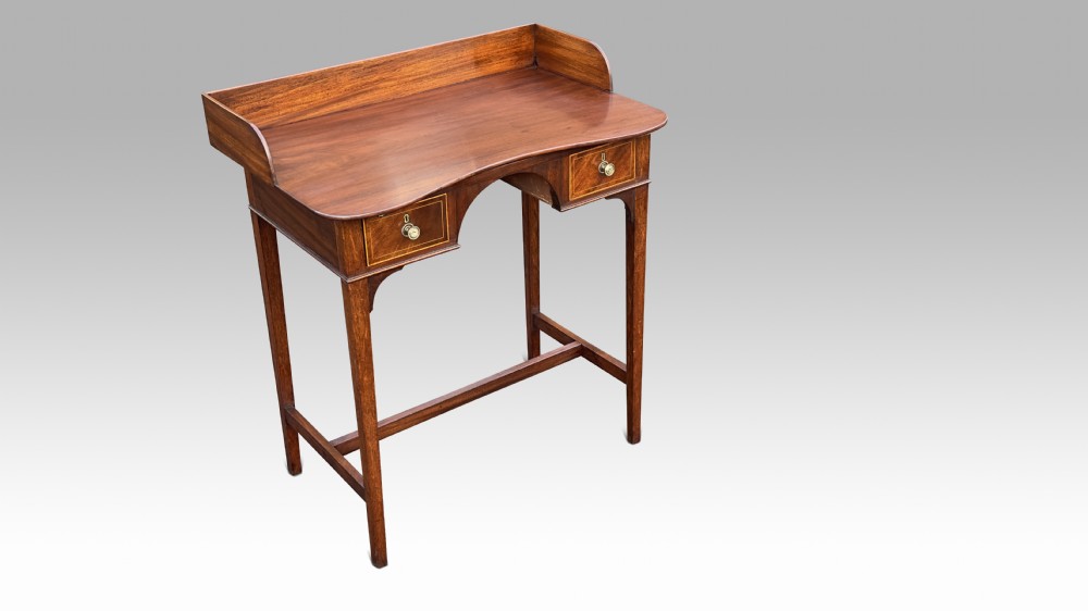 a george iii mahogany inlaid belfast dressing side table
