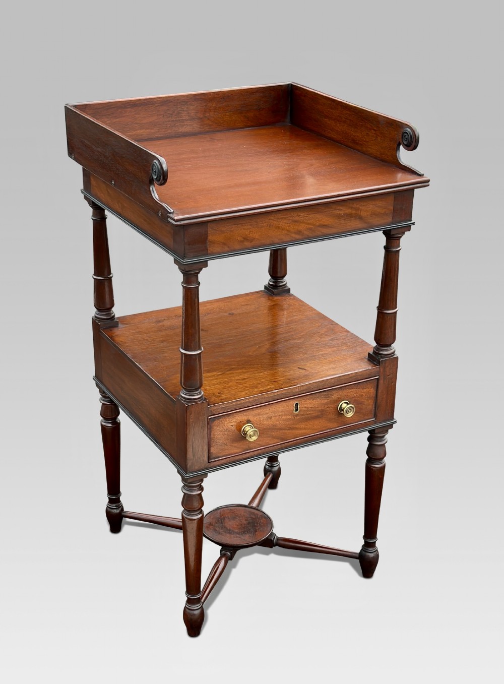 regency mahogany ebonised nightstand